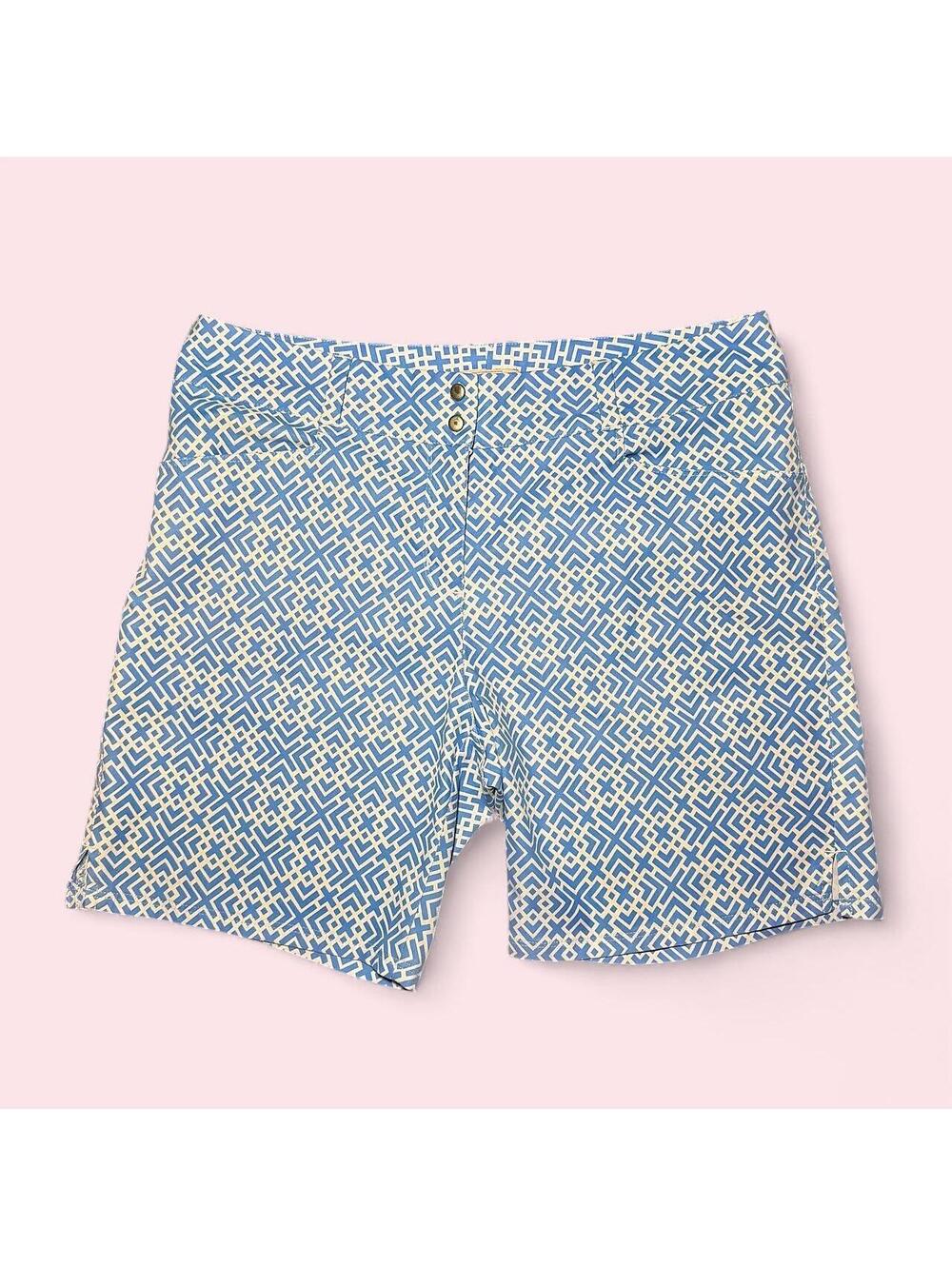 Adidas Golf Blue Geometric Bermuda Shorts ⛳️🩵